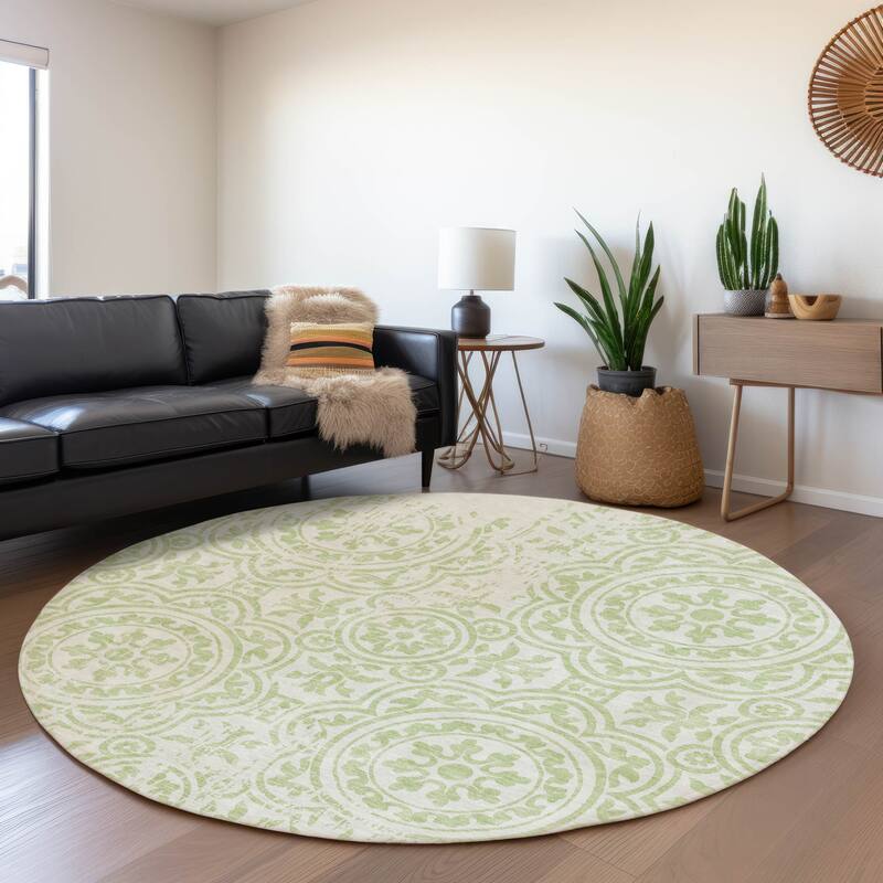 Machine Washable Indoor/ Outdoor Chantille Vintage Suzani Rug