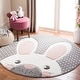 preview thumbnail 3 of 10, SAFAVIEH Carousel Kids Iginia Bunny Ears Rug 3' x 3' Round - Pink/Grey