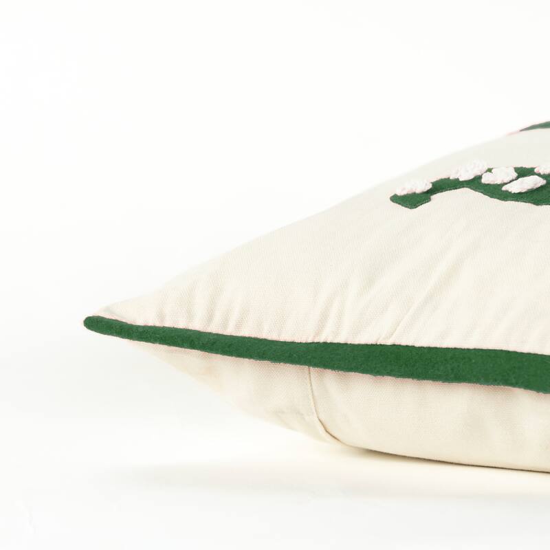 Rizzy Home Gnome Embroidered Holiday Throw Pillow