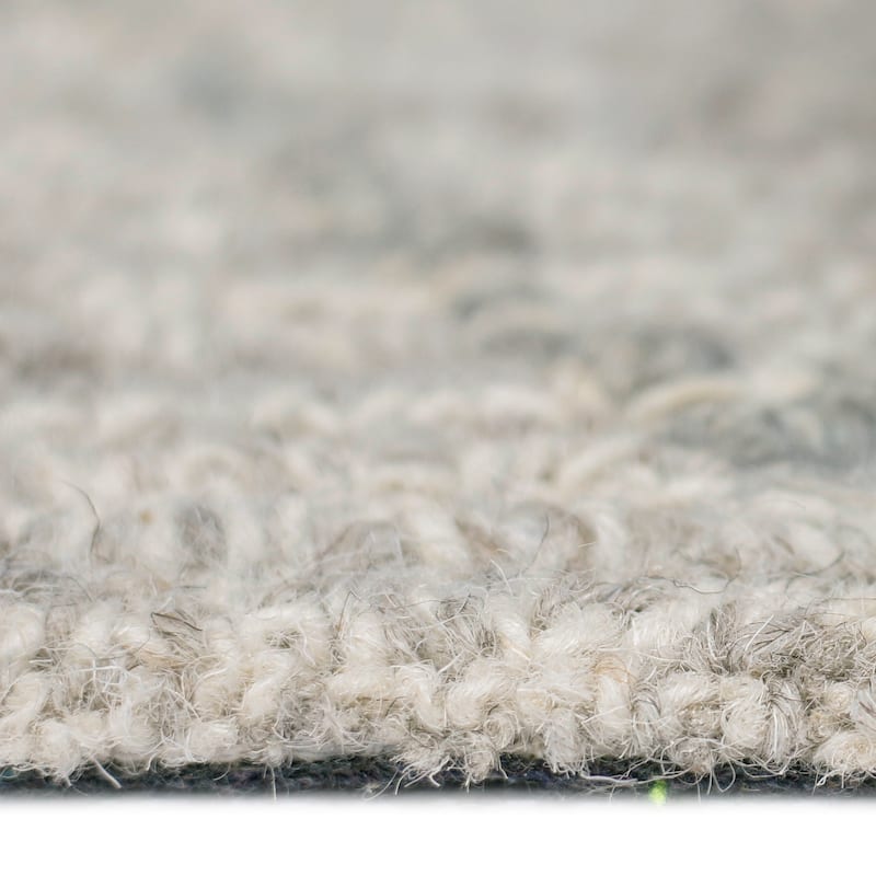 Bakari Wishek Gray Hand-Hooked Wool Area Rug