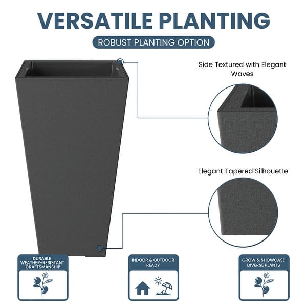 Industrial Trapezoid Indoor/Outdoor Plant Pot - On Sale - Bed Bath & Beyond  - 40107354
