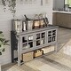preview thumbnail 19 of 29, Furniture of America Wins Modern Farmhouse 5-shelf Buffet Table