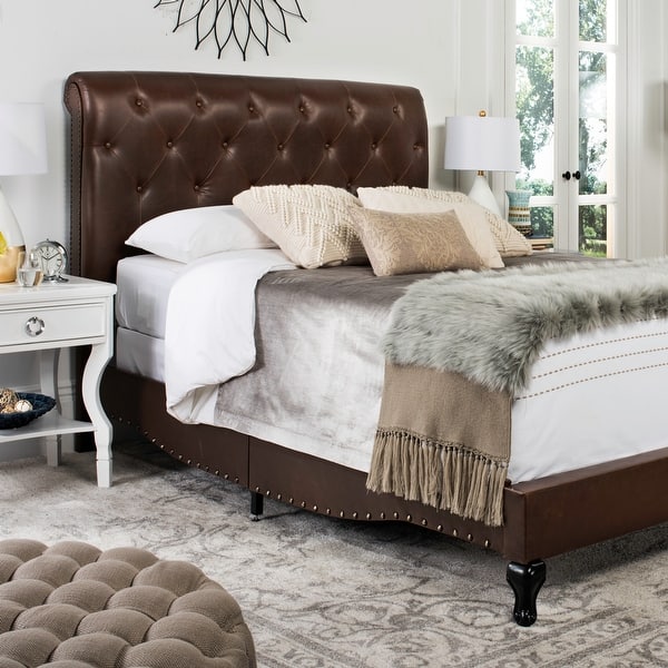 slide 2 of 8, SAFAVIEH Hathaway Brown Bed (Queen)