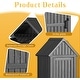 preview thumbnail 6 of 5, Storage Shed Outdoor Lockable, Resin Garden Tool Shed, Heavy-Duty Weather Resistant Cabinet for Patio, Backyard, or Garage