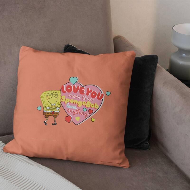 Nickelodeon Spongebob Valentine's Day 18 Inch Throw Pillow