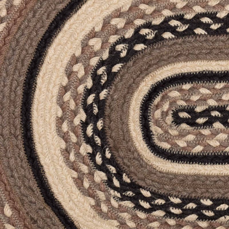 Sawyer Mill Charcoal Jute Rug Oval w/ Pad 20x30