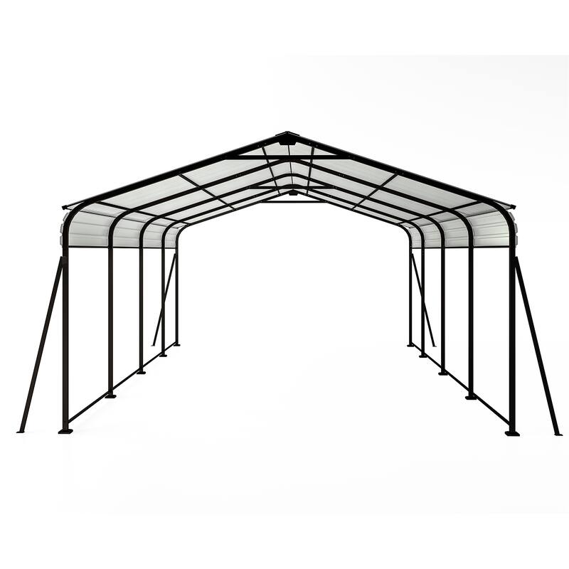 Outdoor Heavy Duty Metal Storage Canopy with Galvanized Steel Frame