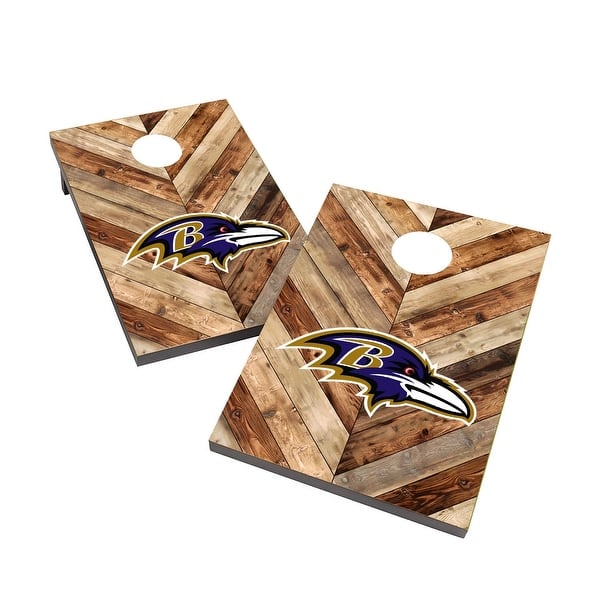 slide 2 of 6, Baltimore Ravens 2x4 Cornhole Boards Include Carrying Case