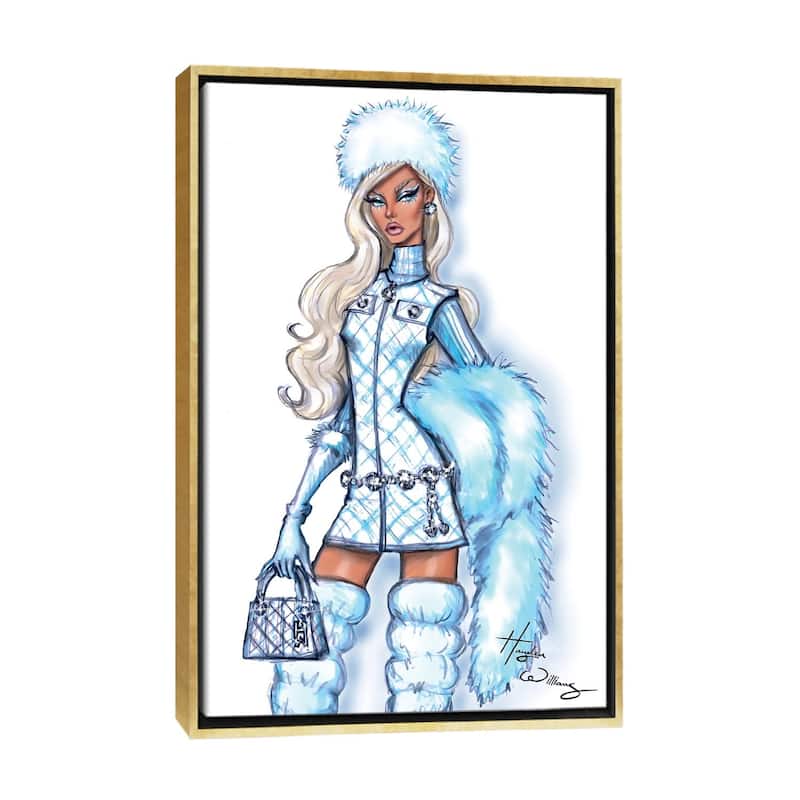 iCanvas "Icy Girl" by Hayden Williams Framed - Gold - 26x18