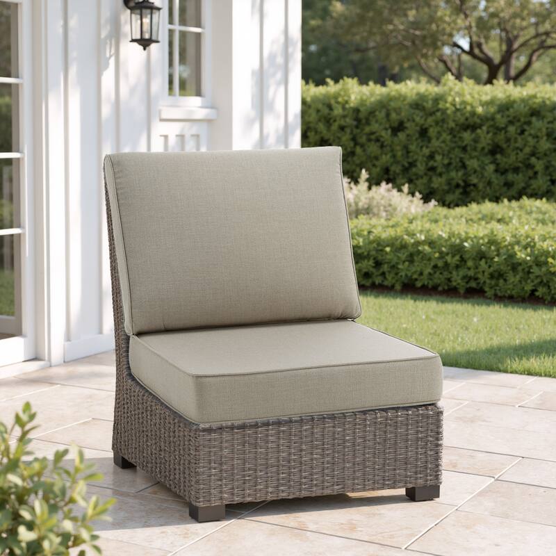 Outdoor 4.7" Thick Sunbrella Cushion Set with Back and Seat Cushions - Camel