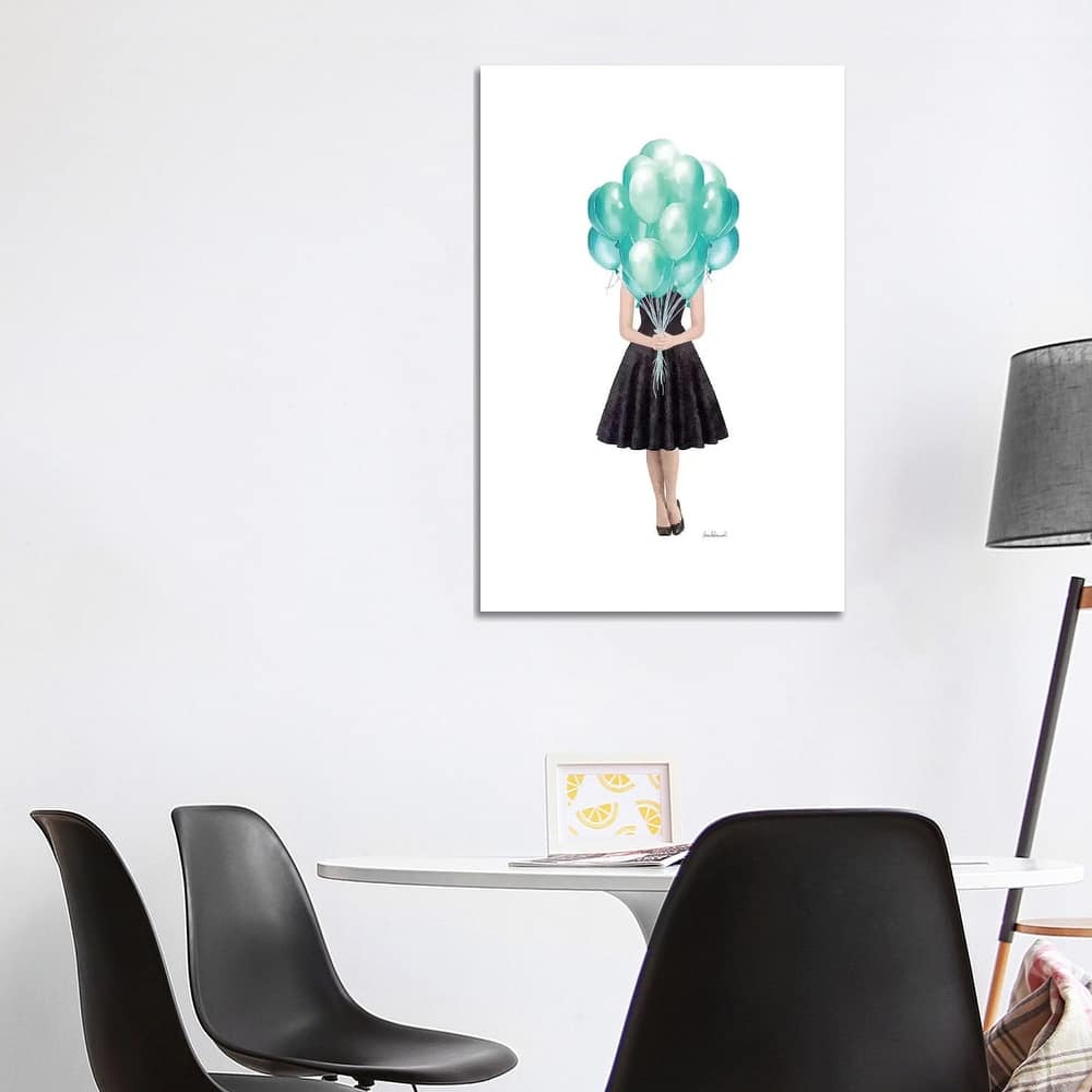 iCanvas "Audrey Holding Balloons, Teal" by Amanda Greenwood Canvas Print