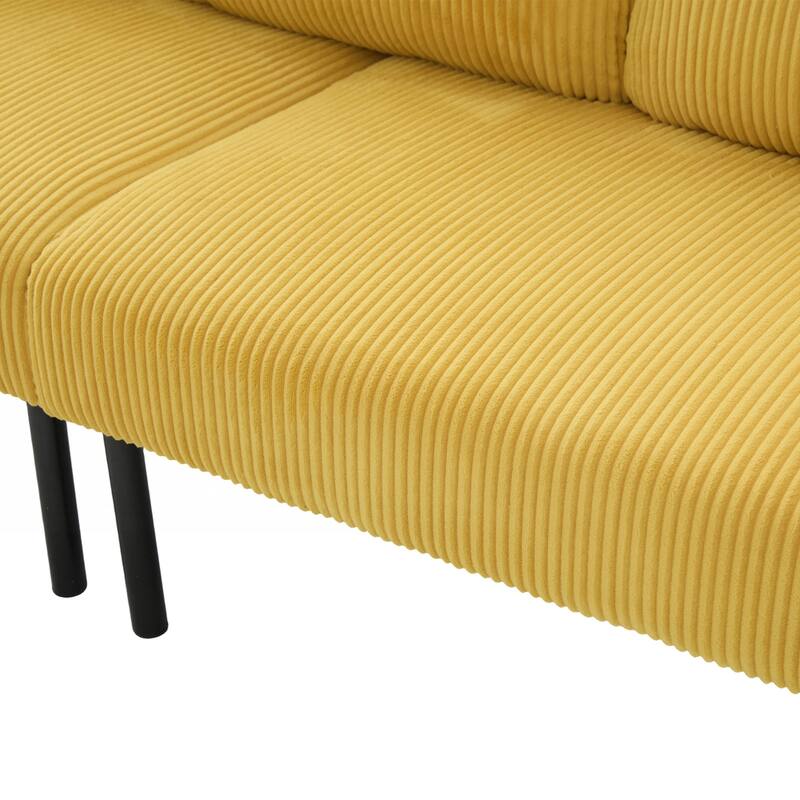 Oversized Loveseat, Modern & Plush Double-seater Sofa, Corduroy Upholstered Couch