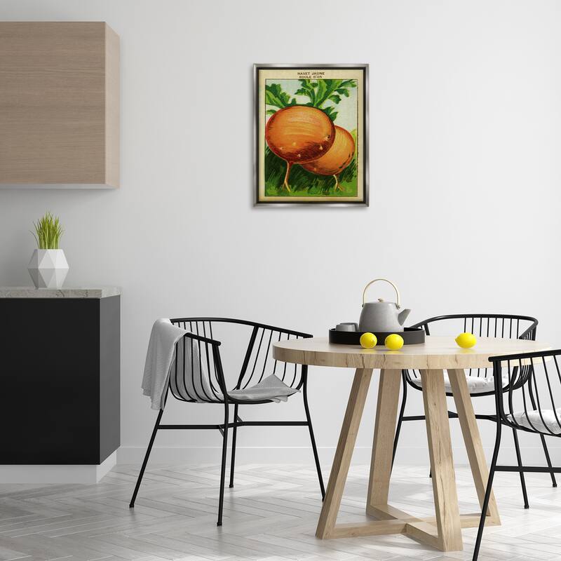 Stupell Country Vintage Onions Framed Floater Canvas Wall Art Design By Lil' Rue