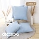 preview thumbnail 22 of 89, Deconovo Faux Linen Throw Pillow Covers 4 PCS(Cover Only) 18"x18" - Sky Blue