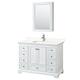 Option White / Giotto Quartz Top / Polished Chrome