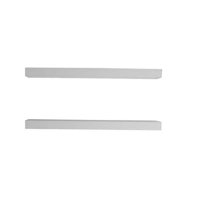 Melannco Set of 2 White Pole-Mount Shelves, 23.5 Inch, White