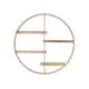 preview thumbnail 8 of 14, Montfort Round Modern Metal and Wood 4-tier Hanging Wall Shelf