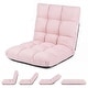 preview thumbnail 6 of 67, Costway Adjustable 14-Position Floor Chair Folding Lazy Gaming Sofa Pink