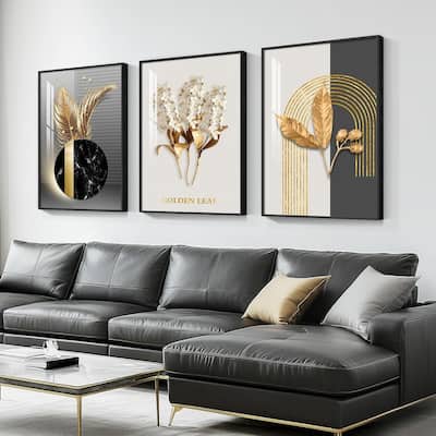 Framed Black and White Modern Luxury Wall Art