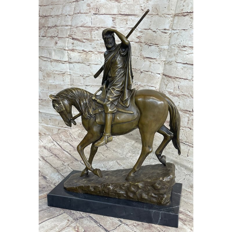 Signed Bonheur Arab Man On A Horse Bronze Sculpture Museum Quality Artwork Sale