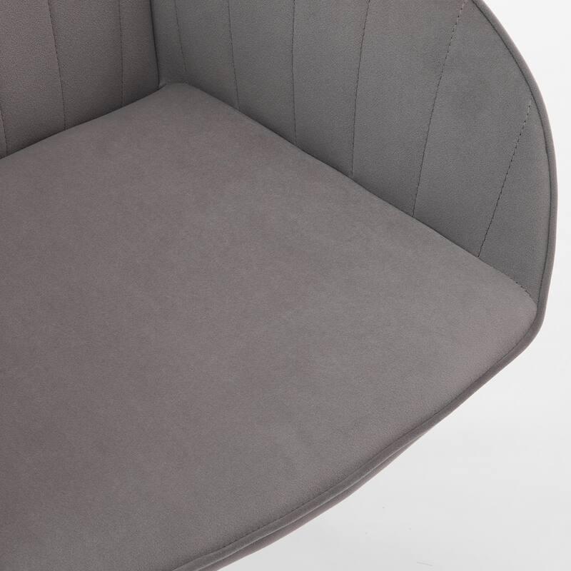 Adjustable Velvet Office Chair with Wheels, Ergonomic Swivel Study Desk Chair, Upholstered Task Chair with Backrest Seat