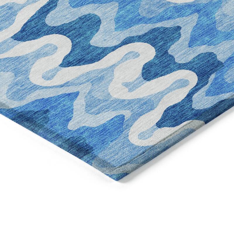 HomeRoots Abstract Transitional Rectangle Outdoor Rug