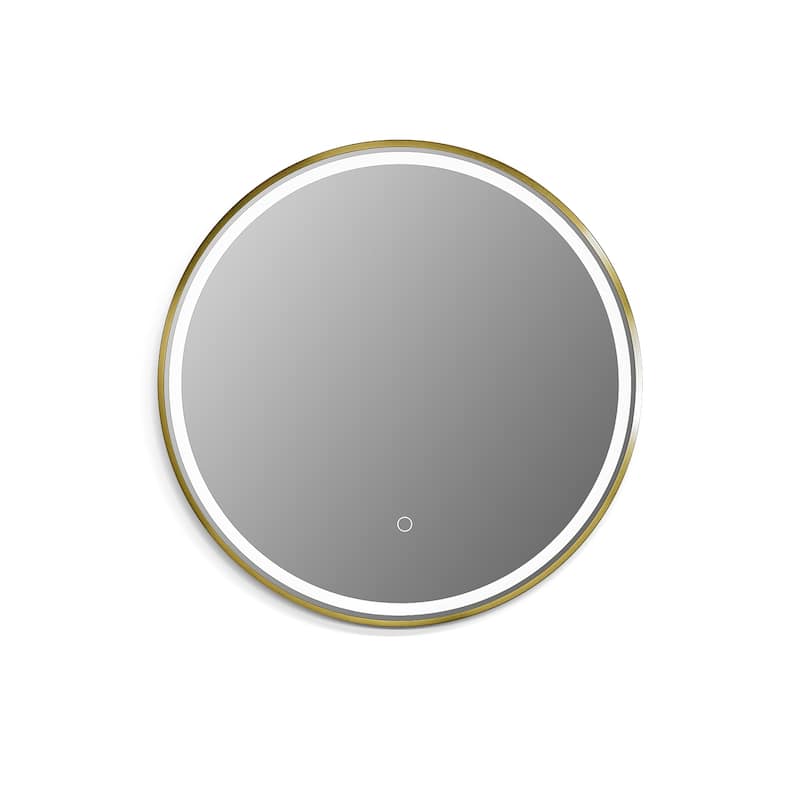 Altair Palme Round Framed Bathroom LED Lighted Wall Mirror