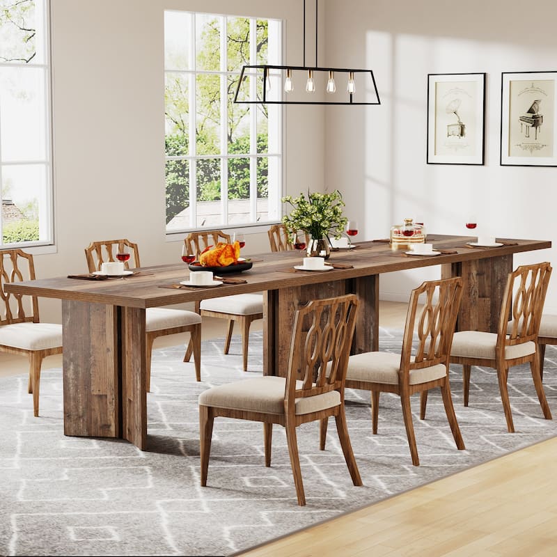 Farmhouse Rectangular Dining Table for 4-6 People