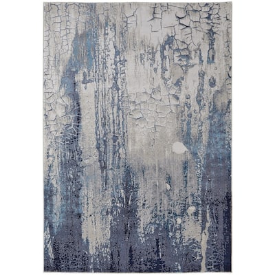 Sipa Power Loomed Distressed Abstract Area Rug By HomeRoots - 2' x 3'