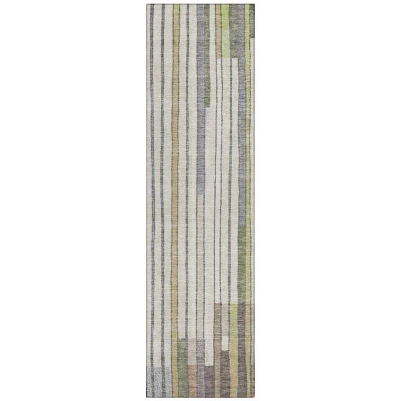 Machine Washable Indoor/Outdoor Casual Contemporary Chantille Rug