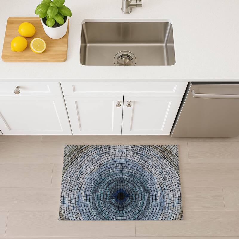 Machine Washable Indoor/ Outdoor Mosaic Rome Chantille Rug