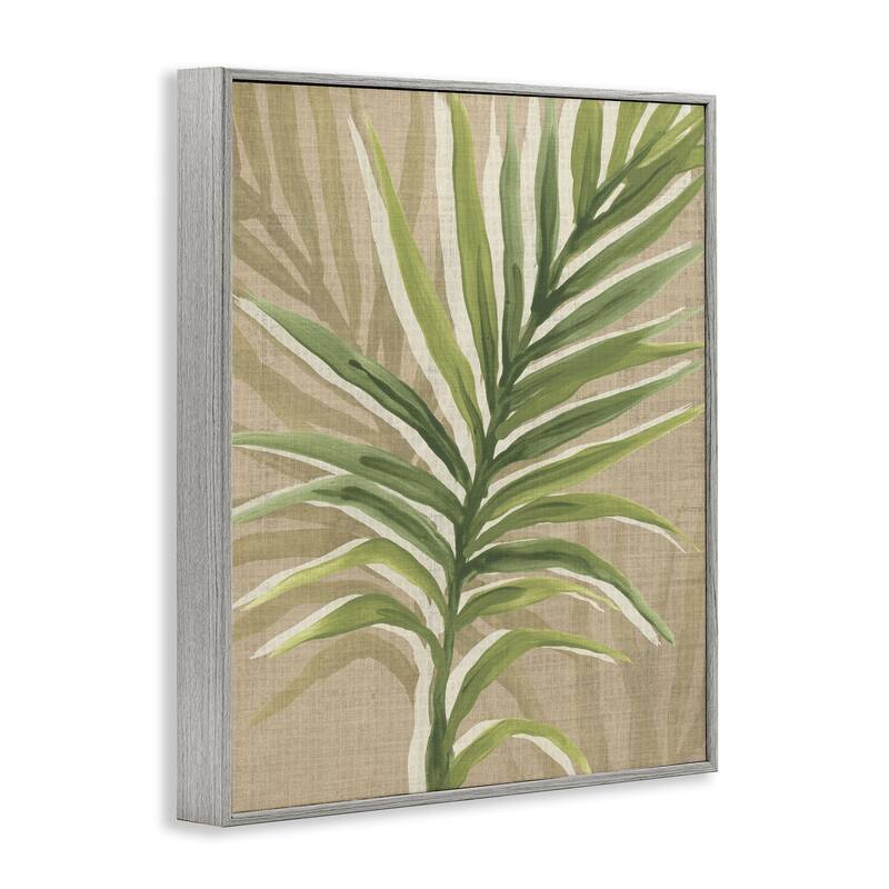 Stupell Rustic Palm Plant Framed Giclee Art Design By June Erica Vess