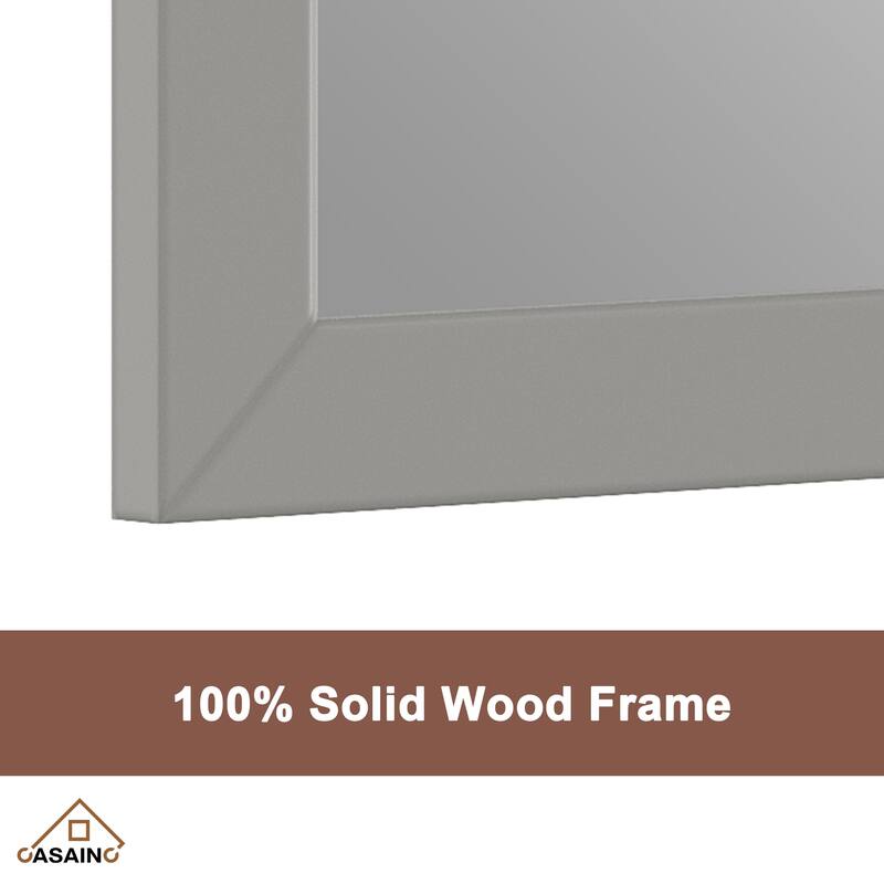 CASAINC 48in Solid Wood Framed Mirror in Multiple Color Frames