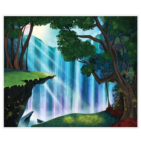 Pack Of 6 Shimmering Fantasy Waterfall Insta Mural Wall Art Decoration 72 N A