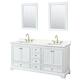 Option White / Giotto Quartz Top / Brushed Gold Hardware