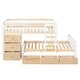 preview thumbnail 5 of 7, Modern Twin Over Twin Loft Bunk Bed With Drawers And Ladder,Sturdy Frame for Bedroom