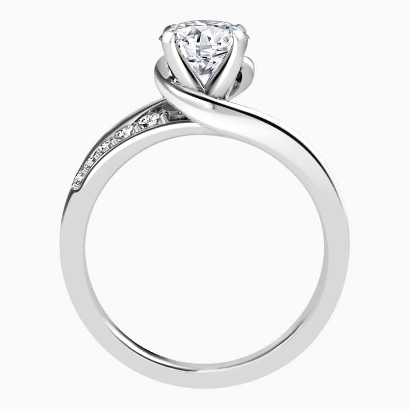 Auriya 14k Gold Round Lab Grown Wrap-Around Engagement Ring 1.00 to 5.00 ct. tw. (F-G, VS)