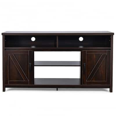 59 Inch TV Stand Media Center Console Cabinet with Barn Door for TV's 65 Inch - 59" x 16" x 32.5" (L x W x H)