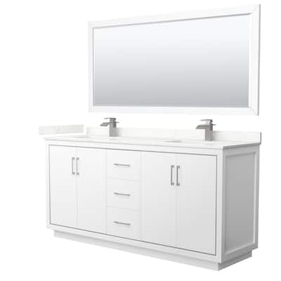Wyndham Collection WCF111172D-QTZ-UNSM70 Icon 72" Free Standing Double