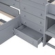 preview thumbnail 10 of 46, L-shaped Space-Saving Twin Loft and Twin Platform Bed with 7 Drawers and Full Guardrail,Loft and Platform Bed