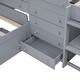 preview thumbnail 26 of 46, L-shaped Twin Over Twin Loft Bed Kids Bed with Drawers and Guardrails