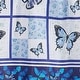 preview thumbnail 3 of 1, Blue Butterfly Floral Patchwork Window Valance - 5.500 x 5.000 x 1.500