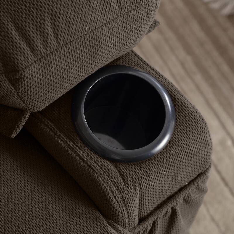 Massage Swivel Recliner Chair Sofa with USB and 2 Cup Holders & Heated