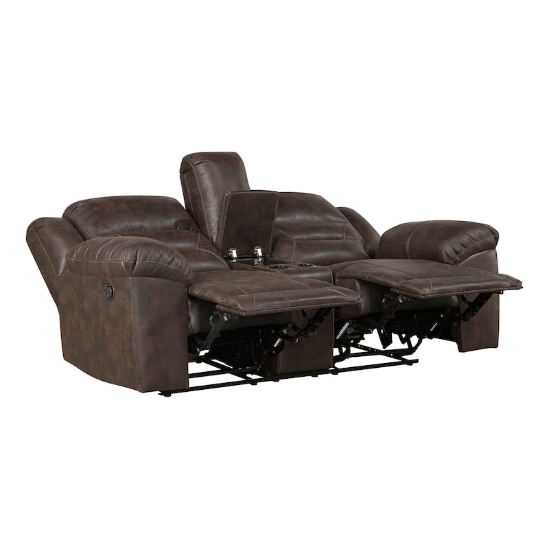 Fremont & Park Alonzo Polished Microfiber 3-Piece Manual Reclining Sofa Set