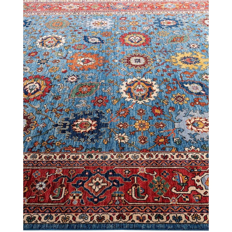 Serapi One-of-a-Kind Hand-Knotted Area Rug - Light Blue, 8' 1" x 9' 8" - 8' 1" x 9' 8"
