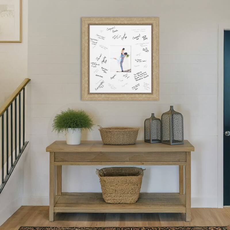 Astor Signature Mat Picture Frame - Autograph Photo Frame Guest Book Alternative for Weddings, Graduations, or Retirement