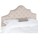 preview thumbnail 2 of 1, Safavieh Arebelle Taupe Linen Tufted Headboard