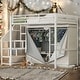 preview thumbnail 2 of 34, 2 Color 70"High Metal Full/Twin Size Loft Bed with Large Wardrobe and Storage Staircase
