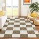 preview thumbnail 5 of 5, Machine Washable Indoor/ Outdoor Modern Checker Chantille Rug