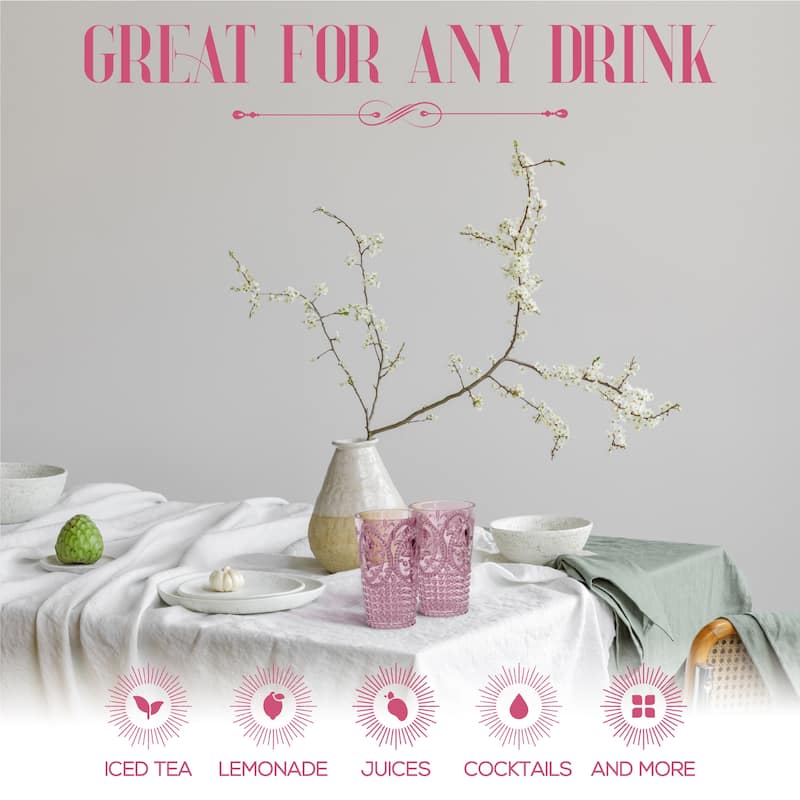 Elle Decor Set of 4 Acrylic Water Tumblers